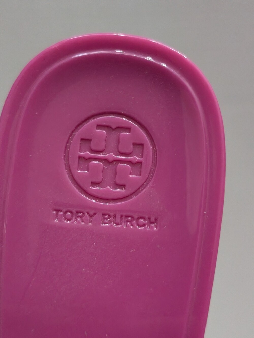 Tory Burch Women's 11 Miller Jelly Thong Sandals Purple Logo - Picture 6 of 8